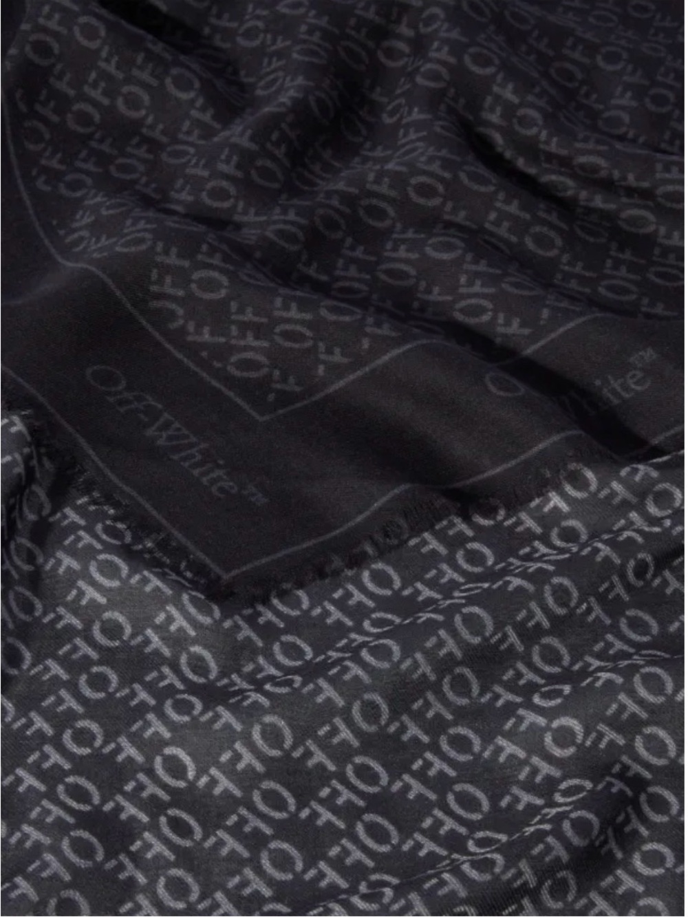 Off-White Black Monogram Modal Scarf